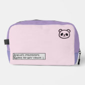 Personalised Cute Panda Illustration zipper bag ドップキット (正面)