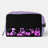 Personalised Cute Panda Illustration zipper bag ドップキット (裏面)