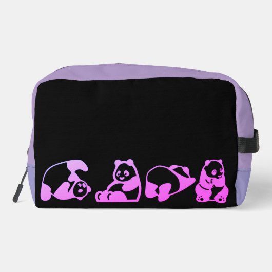 Personalised Cute Panda Illustration zipper bag ドップキット (裏面)