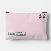 Personalised Cute Panda Illustration Zipper Pouch アクセサリーポーチ (正面)