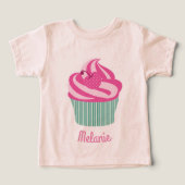 Personalised Cute Pink Cupcake  (デザイン正面)
