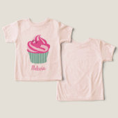 Personalised Cute Pink Cupcake  (デザイン正面&裏面)