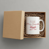 Personalised Cute ribbon coquette future Mrs  コーヒーマグカップ