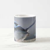 Personalised Cute Superb Fairywren Coffee Mug コーヒーマグカップ (中央)