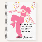 Personalised Dance Teacher, teacher's appreciation ノートブック (正面)