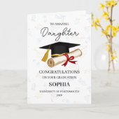 Personalised Daughter Graduation カード (黄色い花)