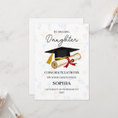 Personalised Daughter Graduation カード (正面/裏面インサイチュ)
