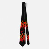 Personalised Diablo Fire Tie Racing Flames ネクタイ (正面)