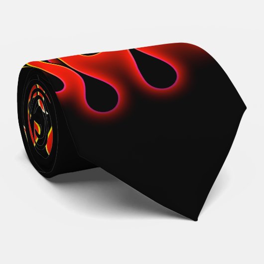 Personalised Diablo Fire Tie Racing Flames ネクタイ (ロール)