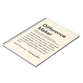 Personalised Difference Maker Definition ノートブック (左側)