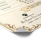 Personalised Dog Adoption Certificate Gift ポスター (角)