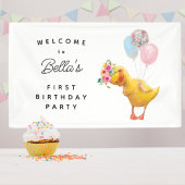 Personalised Duck Birthday Backdrop, Duck Birthday 横断幕