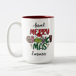personalised family Christmas rate ツートーンマグカップ