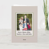 Personalised Family Photo Christmas Card  カード (裏面)