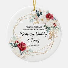 Personalised First Christmas As A Family of Three 