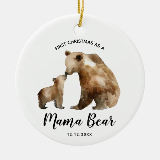 Personalised First Christmas as a mother セラミックオーナメント (正面)
