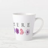 Personalised Floral Birthday Gift add their name カフェラテマグ (右)