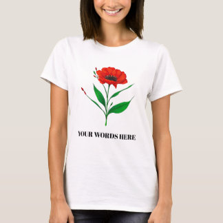Personalised flower in bloom T-Shirt Tシャツ