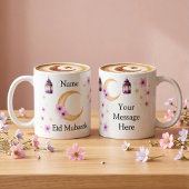 Personalised Flowers Eid Mubarak Ceramic Mug コーヒーマグカップ