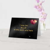Personalised Foil Love you to the Moon folded card 箔シーズンカード (蘭)