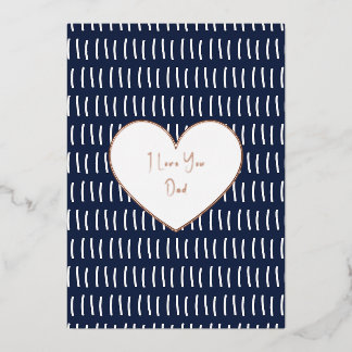 Personalised Foil Text Father's Day Card. 箔シーズンカード