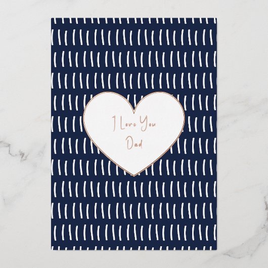 Personalised Foil Text Father's Day Card. 箔シーズンカード (正面)