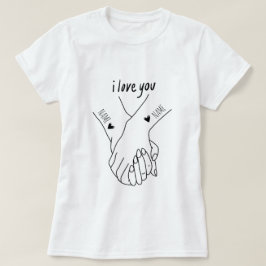 Personalised  for couples on the day of love tシャツ