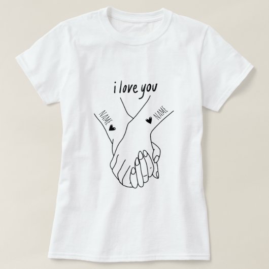 Personalised for couples on the day of love tシャツ (デザイン正面)