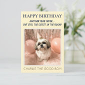 Personalised Funny Happy Birthday With Dog Picture カード (スタンド正面)