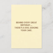 Personalised Funny Happy Birthday With Dog Picture カード (裏面)