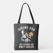 Personalised Funny Hiking Dad Only Cooler トートバッグ (裏面)