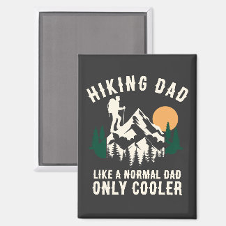 Personalised Funny Hiking Dad Only Cooler  マグネット