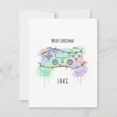 Personalised Gaming Christmas Card for Gamers シーズンカード (正面)