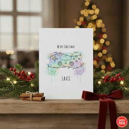 Personalised Gaming Christmas Card for Gamers シーズンカード