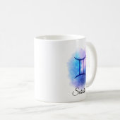 Personalised Gemini Mug Gift for Birthday, Star  コーヒーマグカップ (正面右)