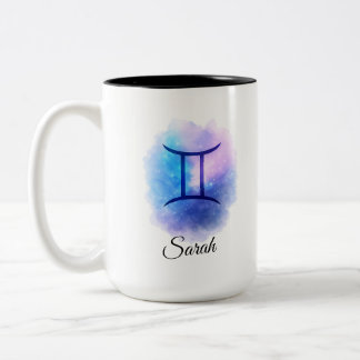 Personalised Gemini Mug Gift for Birthday, Star  ツートーンマグカップ