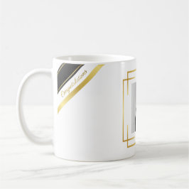 Personalised Gold Accents Graduation Gift Photo コーヒーマグカップ