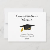 Personalised graduation card, card with mortar cap ノートカード (正面)