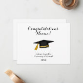Personalised graduation card, card with mortar cap ノートカード (正面/裏面インサイチュ)