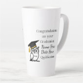 Personalised Graduation Gift for Her – Custom Name カフェラテマグ (右アングル)