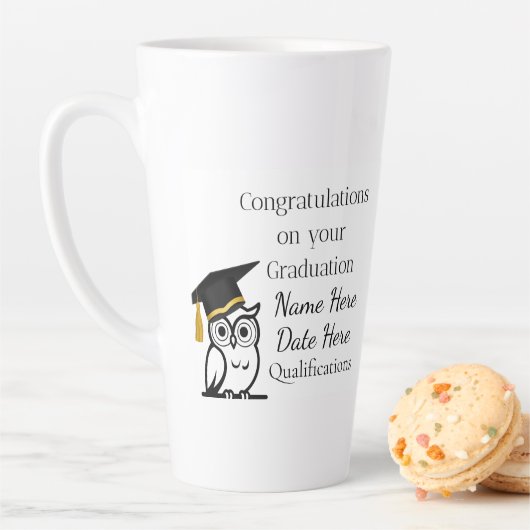 Personalised Graduation Gift for Her – Custom Name カフェラテマグ (インサイチュ)