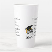 Personalised Graduation Gift for Her – Custom Name カフェラテマグ (正面)