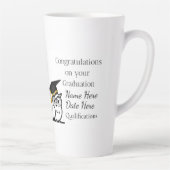 Personalised Graduation Gift for Her – Custom Name カフェラテマグ (右)