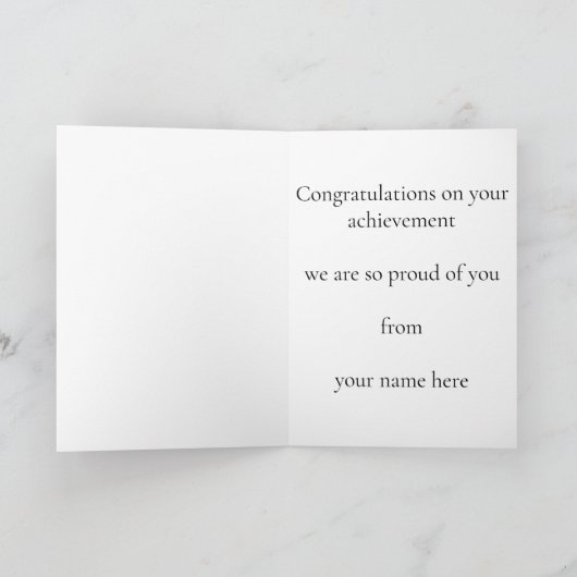 Personalised Graduation Gift for Her – Custom Name カード (内部)