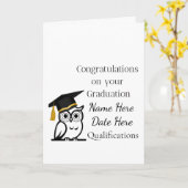 Personalised Graduation Gift for Her – Custom Name カード (黄色い花)