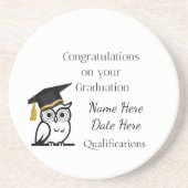 Personalised Graduation Gift for Her – Custom Name コースター (正面)