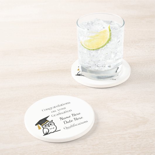 Personalised Graduation Gift for Her – Custom Name コースター (側面)