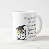 Personalised Graduation Gift for Her – Custom Name ジャンボコーヒーマグカップ (正面右)