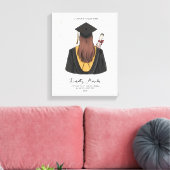 Personalised Graduation Gift Keepsake Grad Friend キャンバスプリント (インサイチュ (リビング))