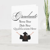 Personalised Graduation Name, Custom Gift for her カード (正面)
